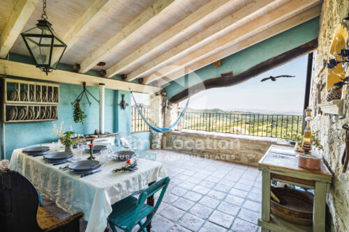 Cucina-veranda panoramica di Casa Veranda